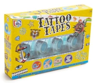 4 Pack Tattoo Strips | Temporary Tattoos Waterproof | Non-Toxic
