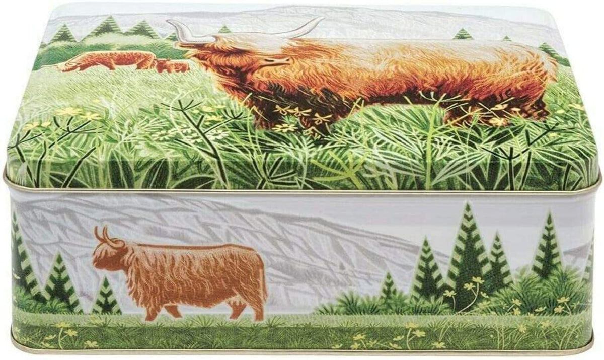 Elite tins HIGHLAND COW Rectangular TIN Hairy Beasts