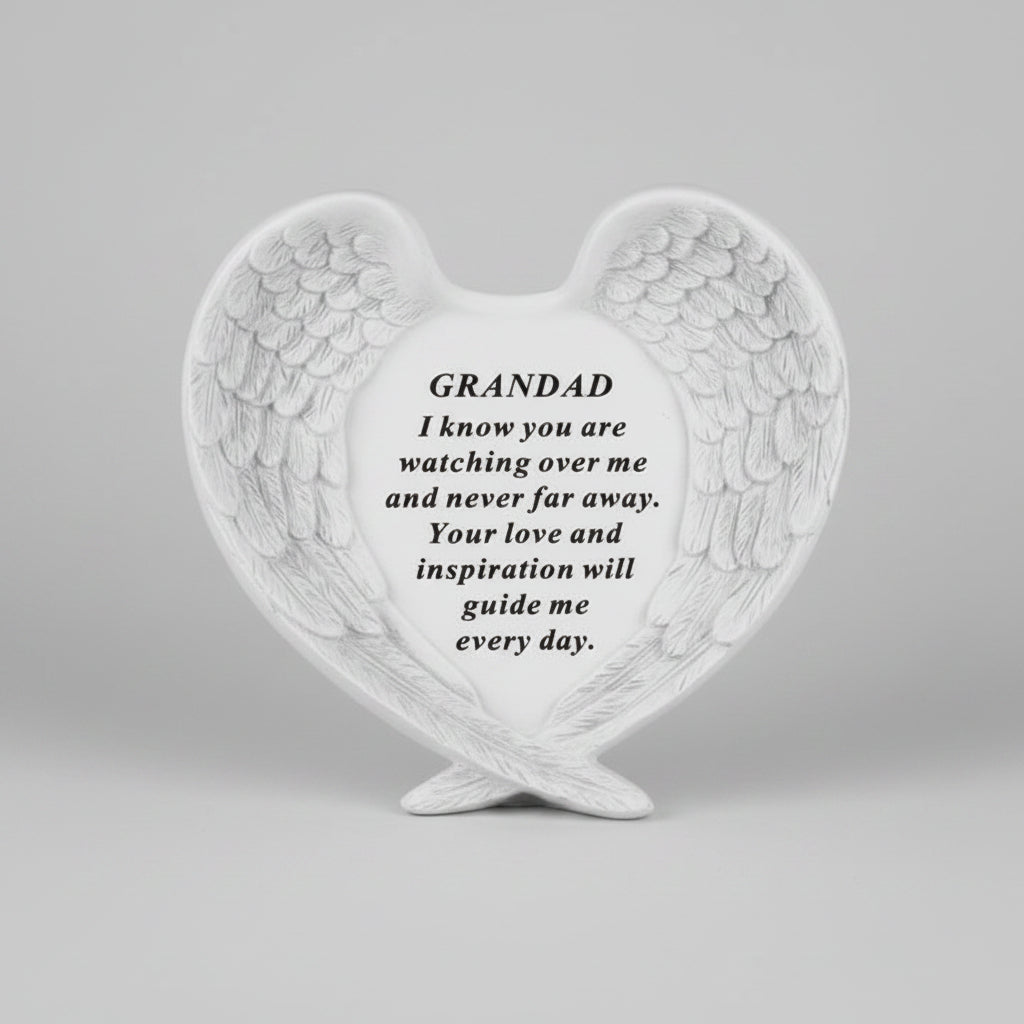 Df GRANDAD Memorial Angel Wings Plaque