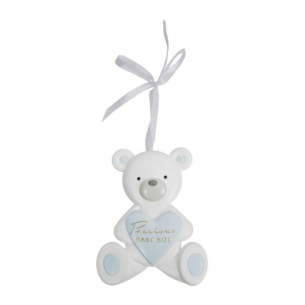 Widdop and Co Bambino Resin Relief Teddy Bear Plaque - Precious Baby Boy