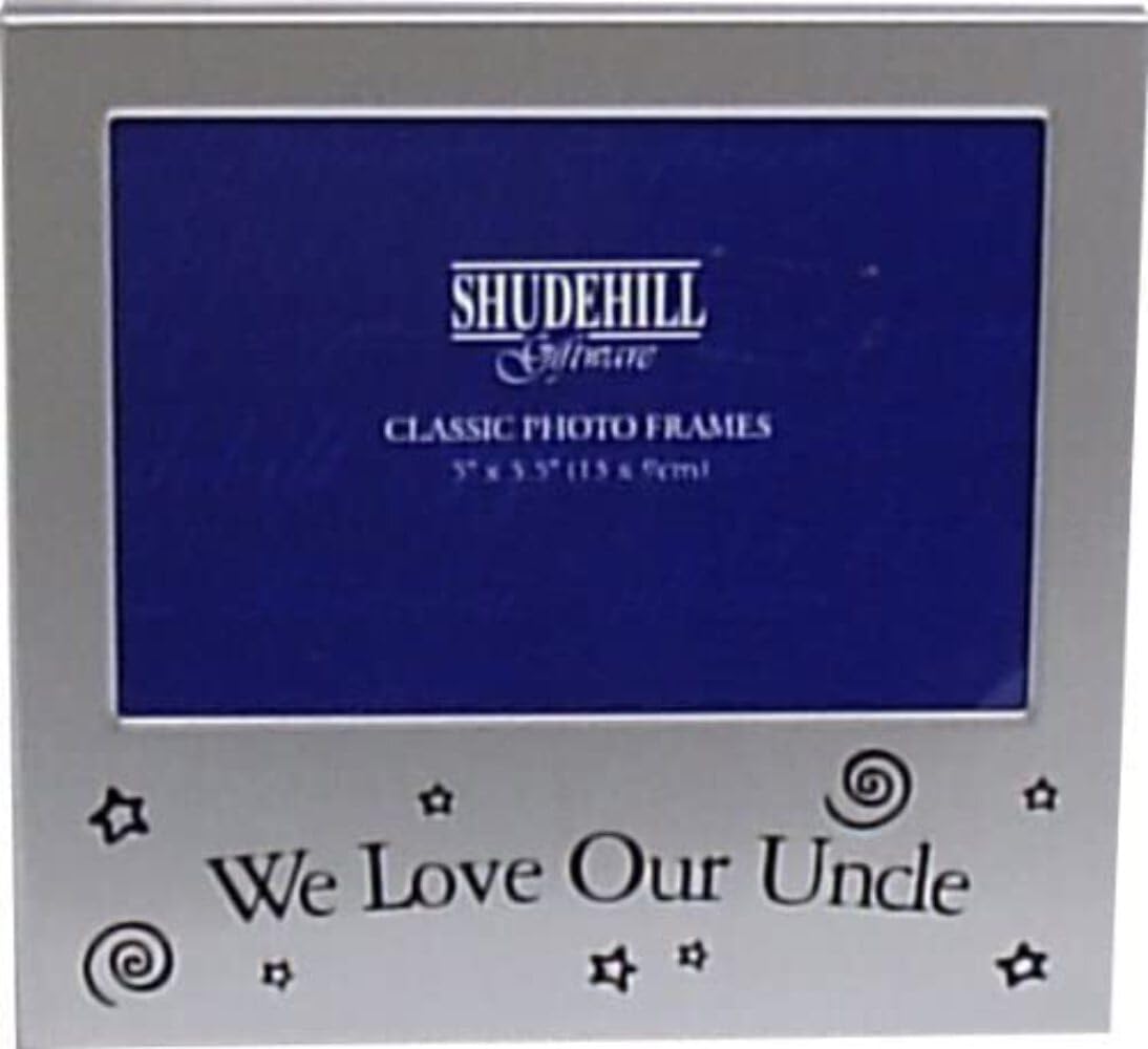 5" x 3" We Love Our Uncle Satin Silver Photo Frame Occasion Present 73593
