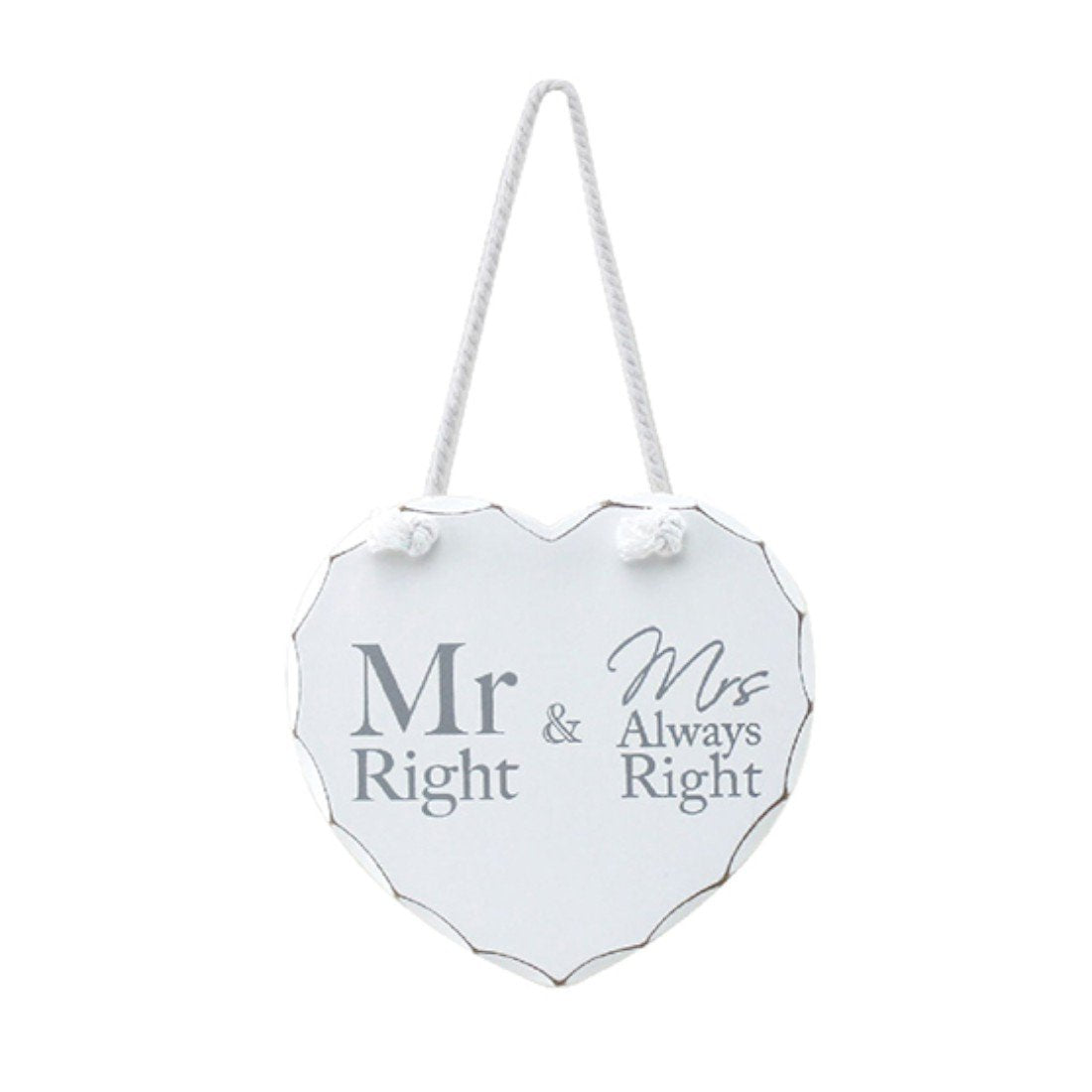 sweet home mr right & mrs always right hear plaque