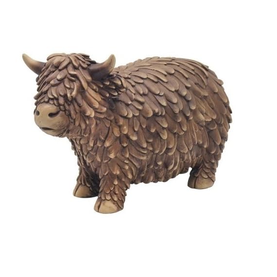 Lesser & Pavey Hughie Highland Cow XL Ornaments For Gift | Lovely Highland Cow Gifts For Home and Office Decoration | From The Leonardo Collection Animal Ornaments Range -LP73555