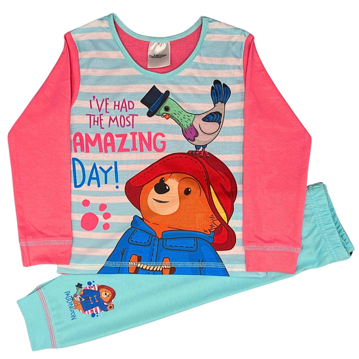 Paddington Bear Girls Pyjamas, Multicoloured, Age 4-5 Years