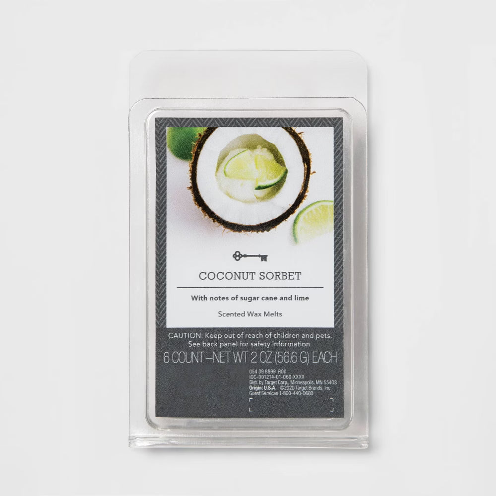 coconut sorbet Wax Melts - 6 Count - Net WT 2 oz