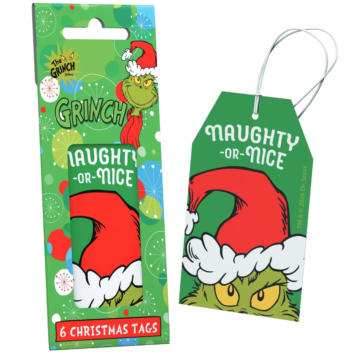 christmas Grinch 6pk Gift Tag