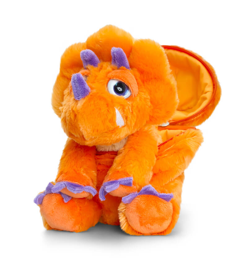 Keel Toys Hugasaurus 16 cm Dinosaur orange Triceratops Soft Plush Toy