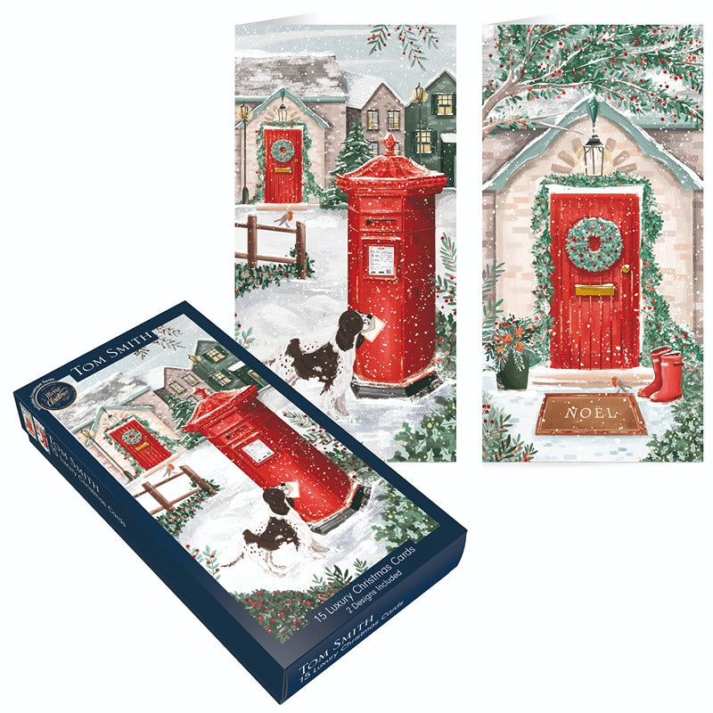 Tom Smith – 15 Slim Postbox xmas Cards