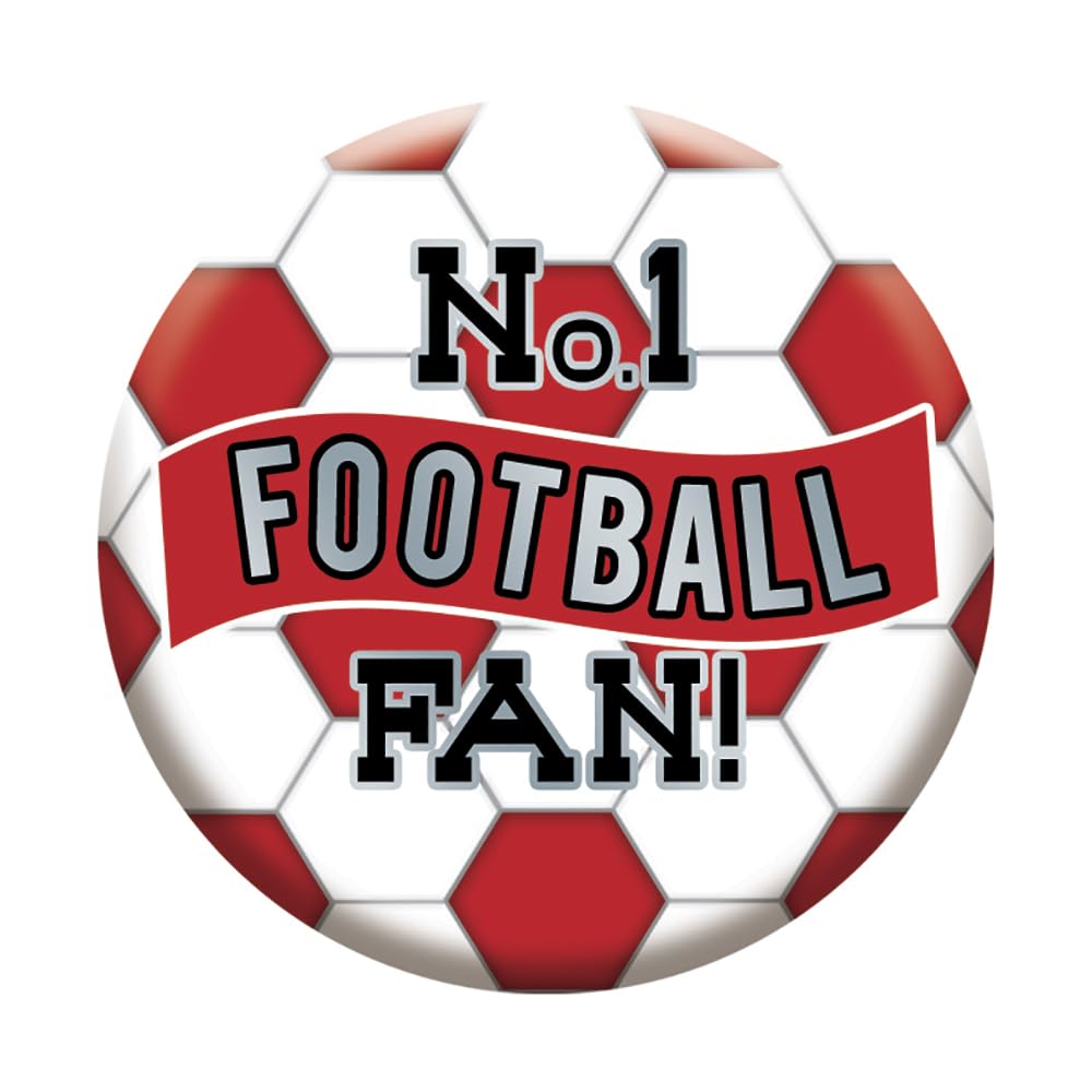 "Express Yourself" Party Lands for No 1 Football Fan – Football Red Design Badges with Attractive Styling No 1 Football Fan.