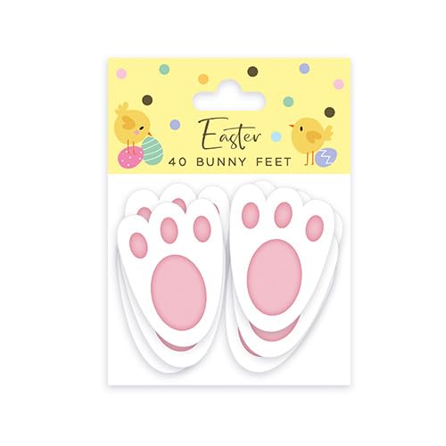 Eurowrap Easter Bunny Feet Embellishment Decorations 11cm - Pack of 40