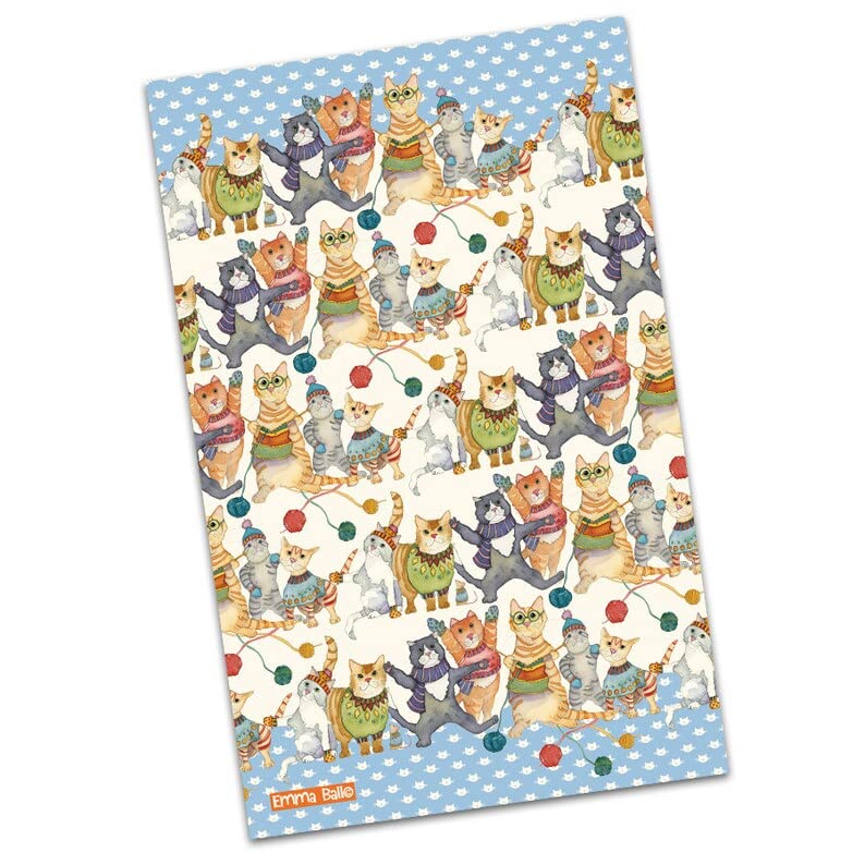 Kittens in Mittens Cotton Tea Towel Printed in The UK