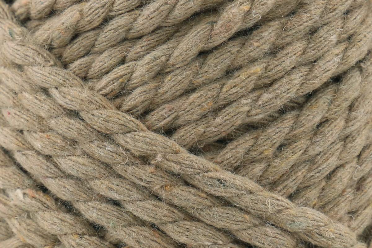 King Cole Macrame King Cotton 200g - 3mm Macrame 100% Recycled Cotton Cord Strangely Beige 5141