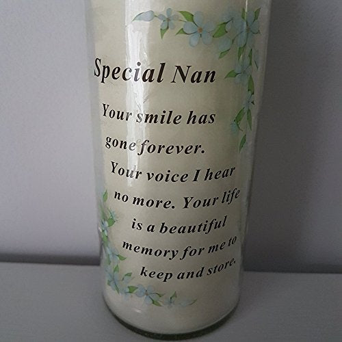 " Special Nan" Memorial Jar Style Burnable Wax Candle