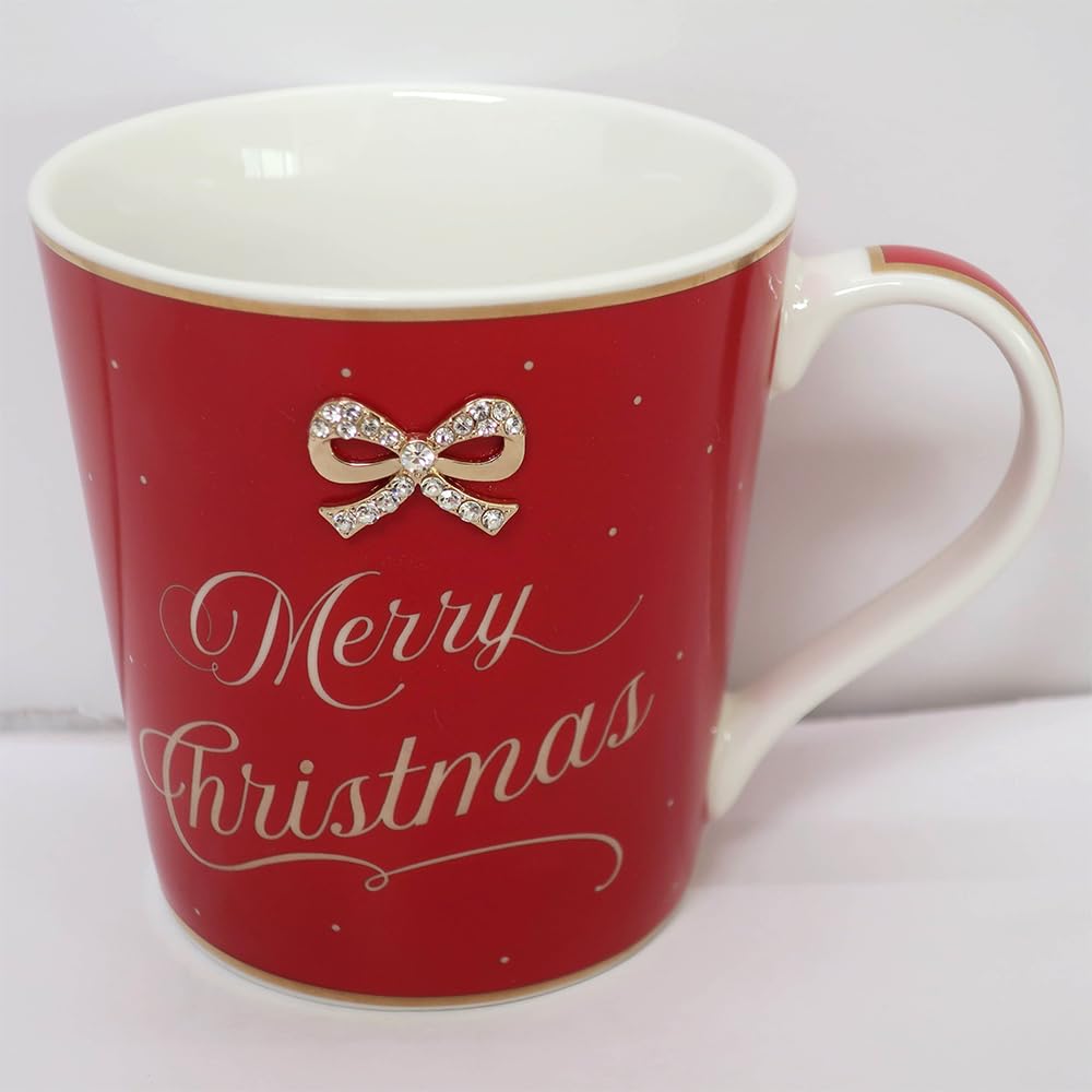 Lesser & Pavey Merry Christmas Mug - White Gift Idea for Xmas - UK Design, Hot Drinks, Tea, Coffee - Christmas Drinkware