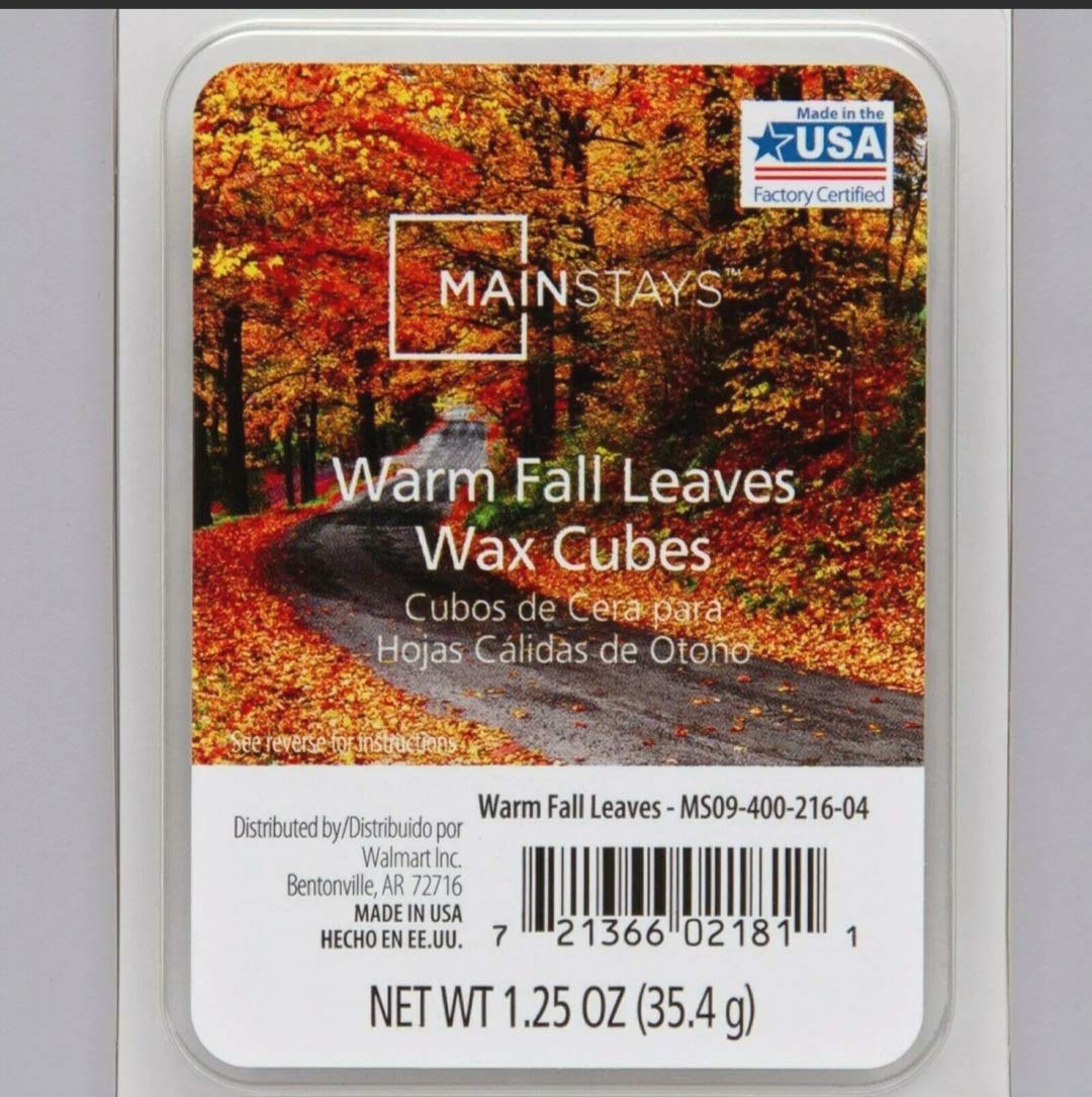 Mainstays -- Sweet Warm Fall Leaves Wax Cubes - New 6 Cubes