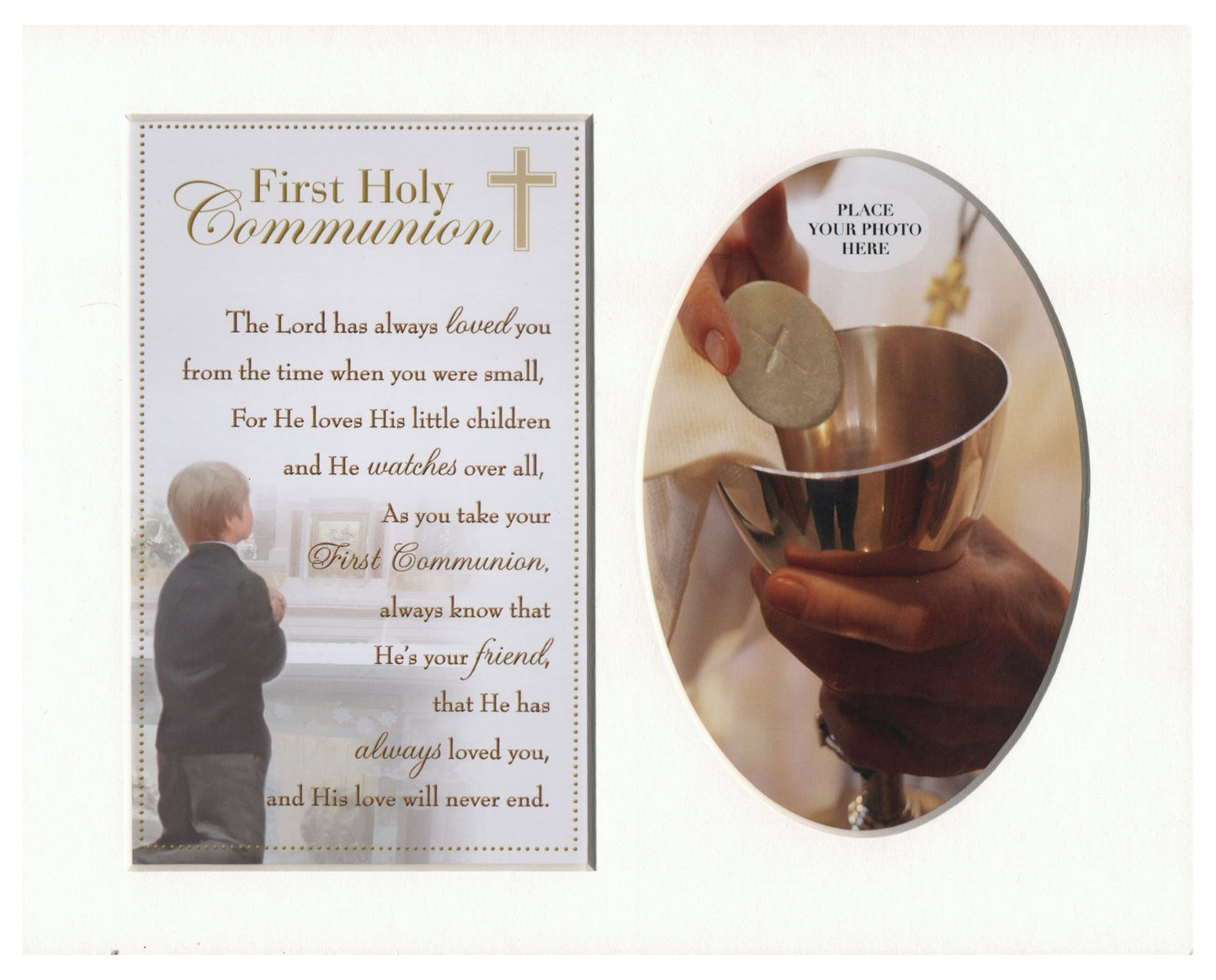 First Holy Communion (Boy) Special Keepsake Photo Frame Mount