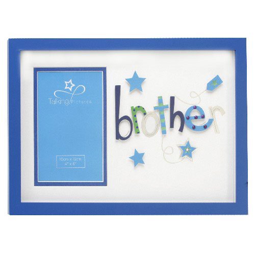 Talking Pictures More Than Words 3D Letter Frame 'Brother'