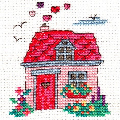 DMC Happiness is. Home Sweet Home Cross Stitch Kit