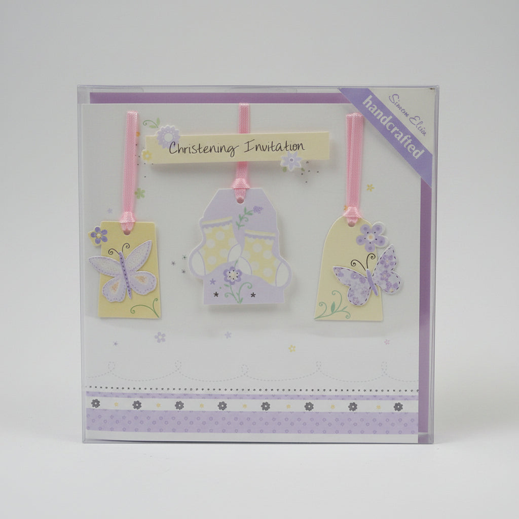christening invitation hand crafted