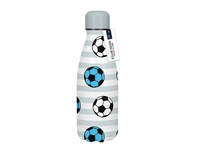 Boys Metal Water Bottle 350ml Back to School football