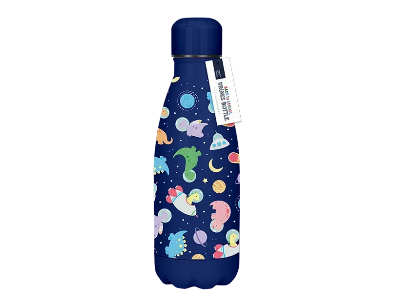 Boys Printed Metal Water Bottle 350ml