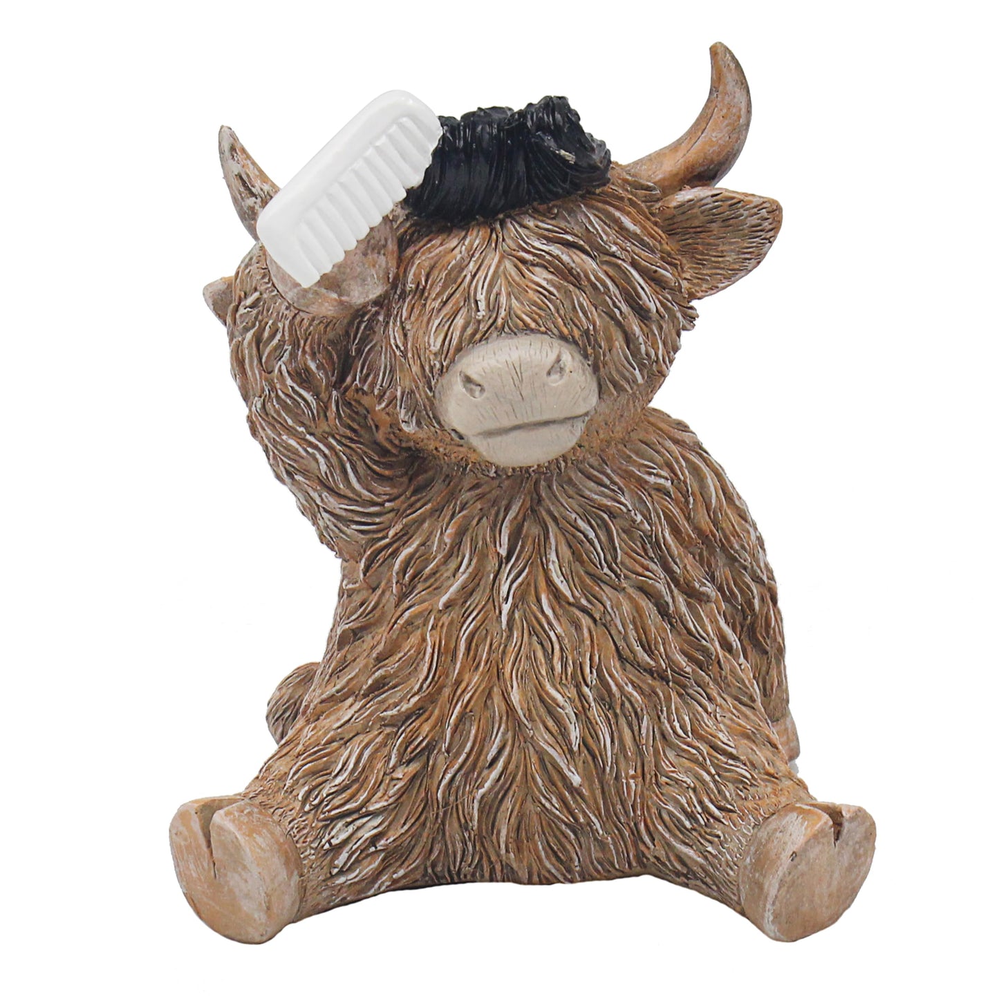 The Leonardo Collection Polyresin Highland Cow Boy Quiff for Gift