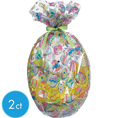 amscan 378055 Print Basket Bags, Multicolor, 2ct