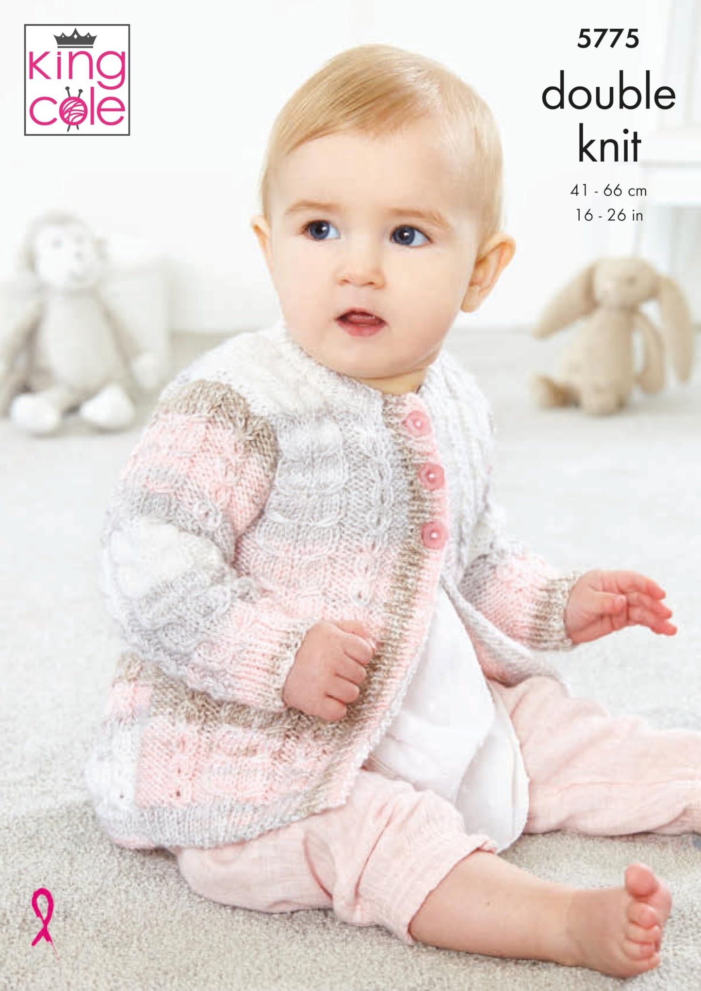 King Cole 5775 Baby DK Cardigan Tunic Knitting Pattern