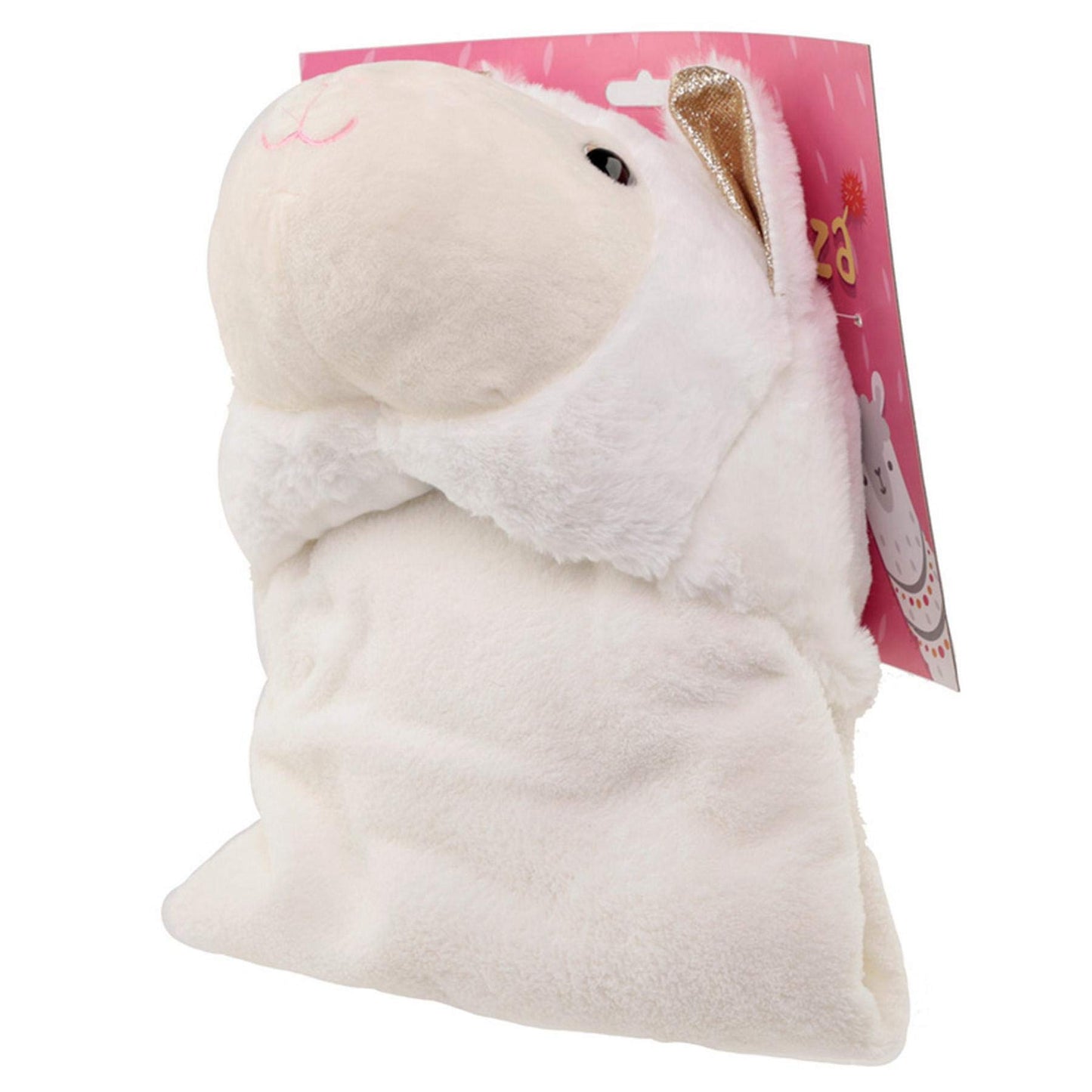 Plush White Llamapalooza Wearable Blanket