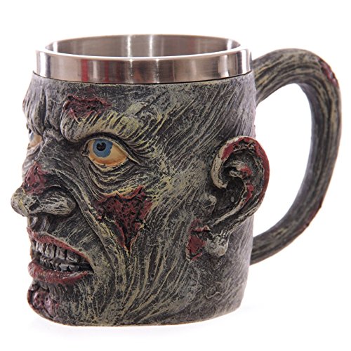 Puckator Chope de Décoration-Tête de Zombie (Emballage en Vrac) Decorative Figurine, Multicoloured, Unique