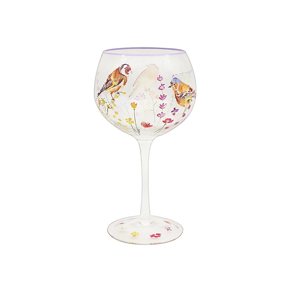 The Leonardo Collection Garden Birds Gin Glass with Gift Box
