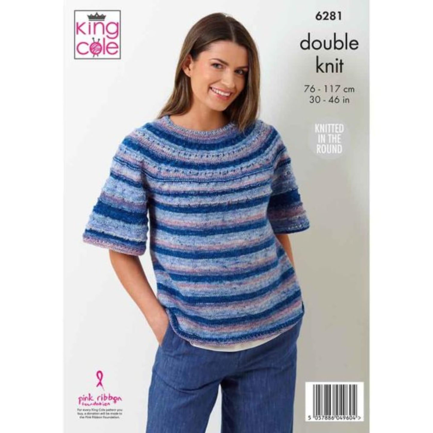 King Cole Ladies Double Knitting Pattern Womens Knit in The Round Sweaters (6281)