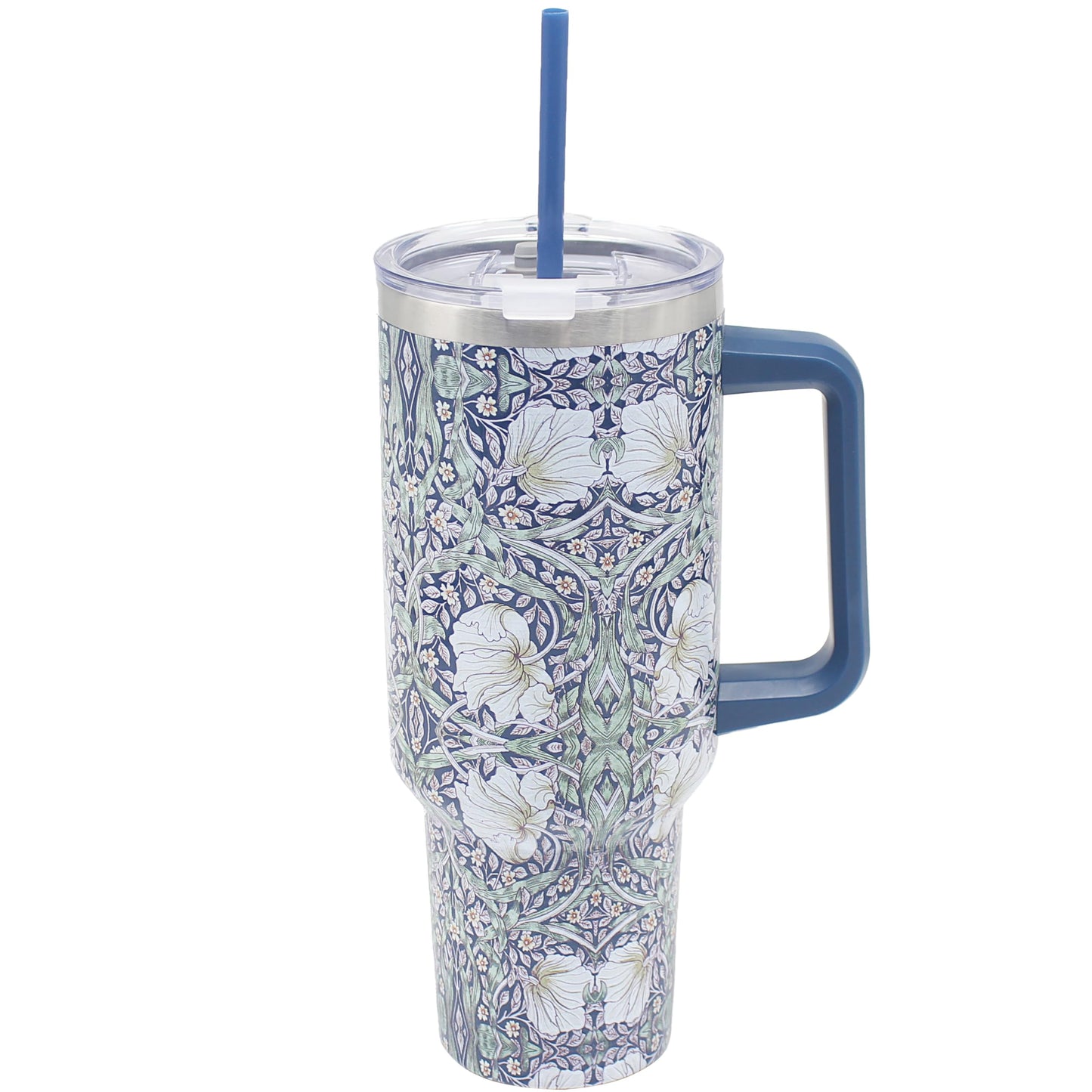 The Leonardo Collection William Morris Pimpernel Double Walled Stainless Steel Drinks Cup 1200ml for Kitchen | Lovely Coffee Cup Set for Home & Office | Coffee & Tea Cups for Enjoying Hot Drinks