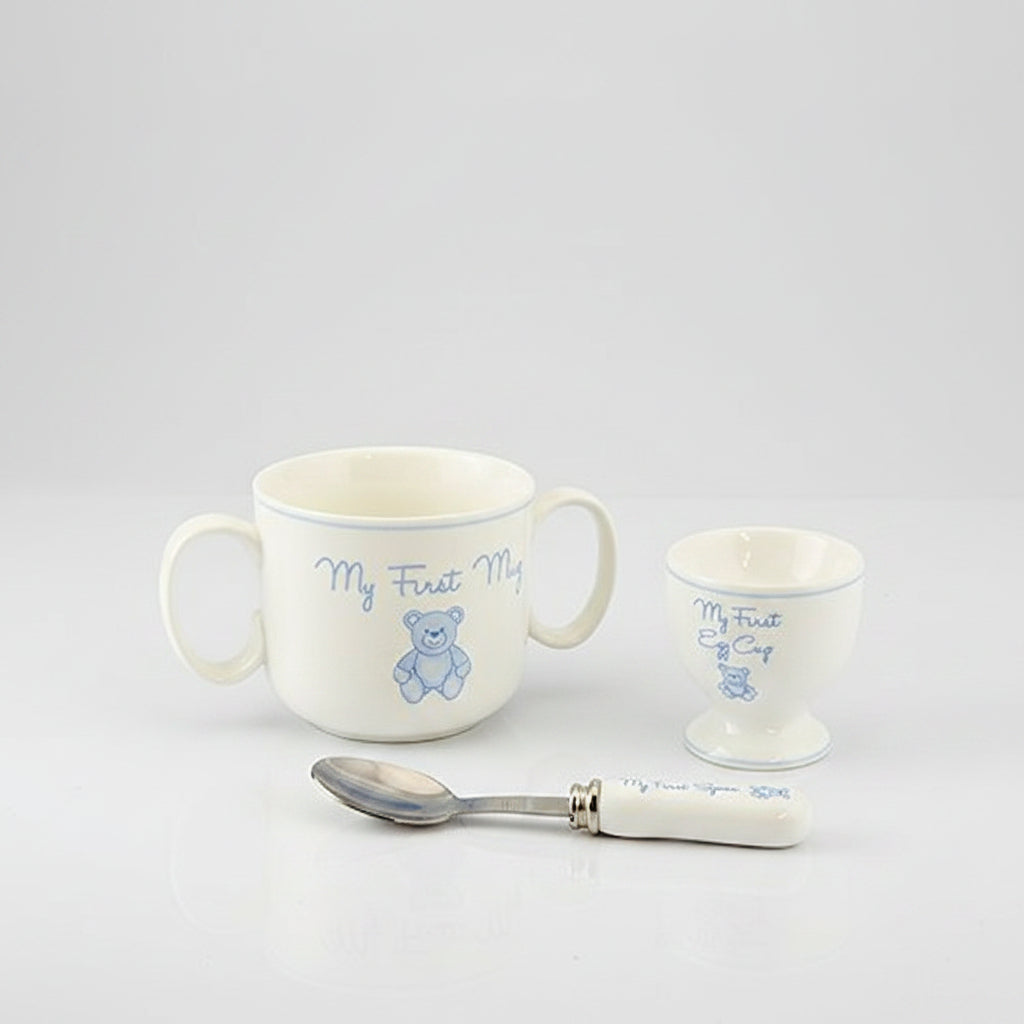 "My First" Baby Boy 3 Piece Keepsake Set