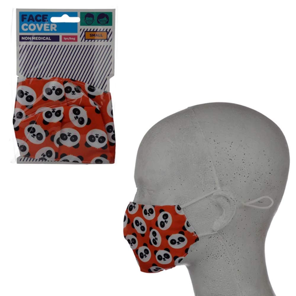Puckator Reusable Face Covering - Non Medical - Size Small (Age 4-12 - 20cm x 11cm) Twin Pack (Cutiemals Panda)