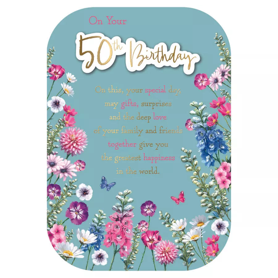 ON YOUR 50th BIRTHDAY CARD