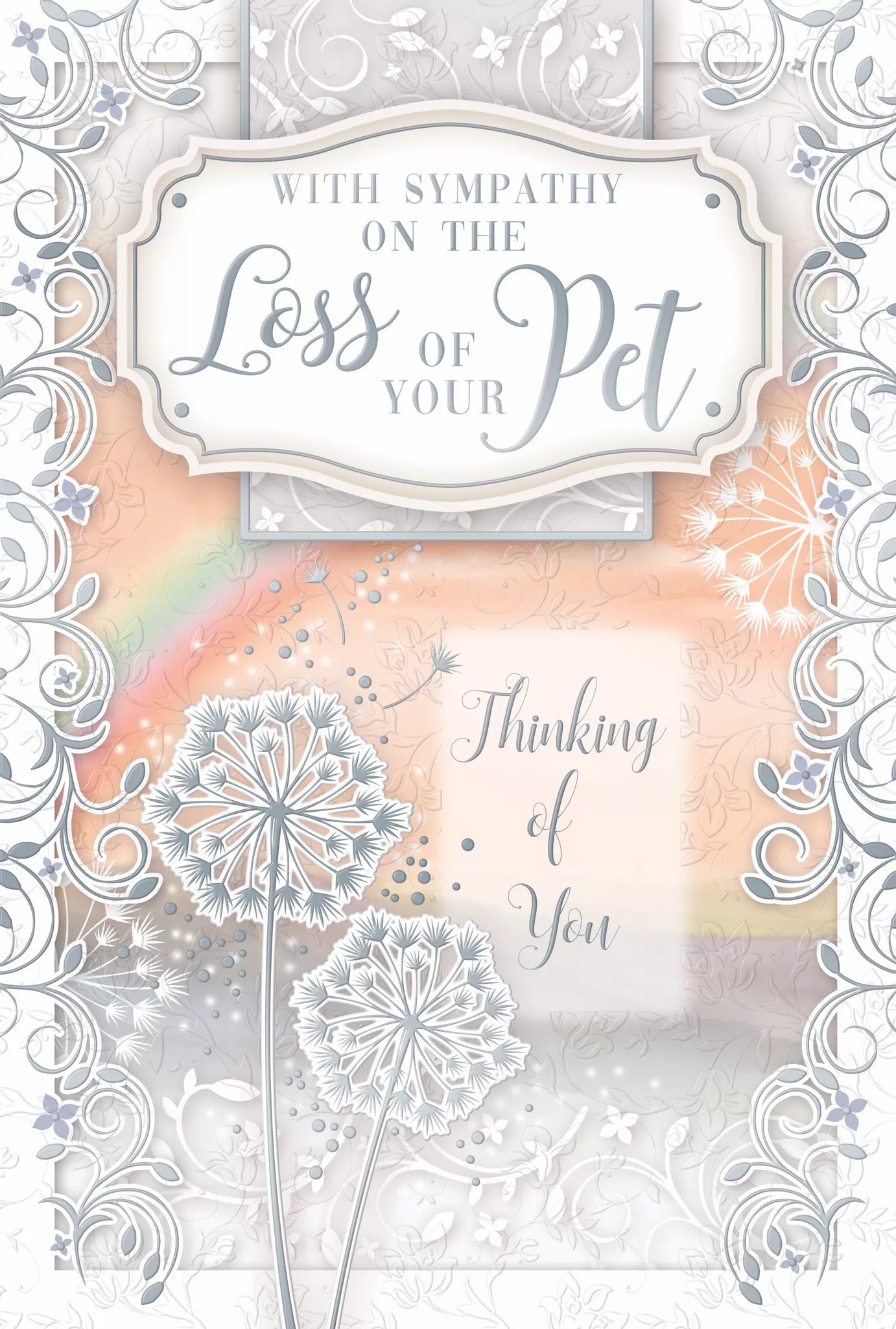 with sympathy on the loss of a pet card