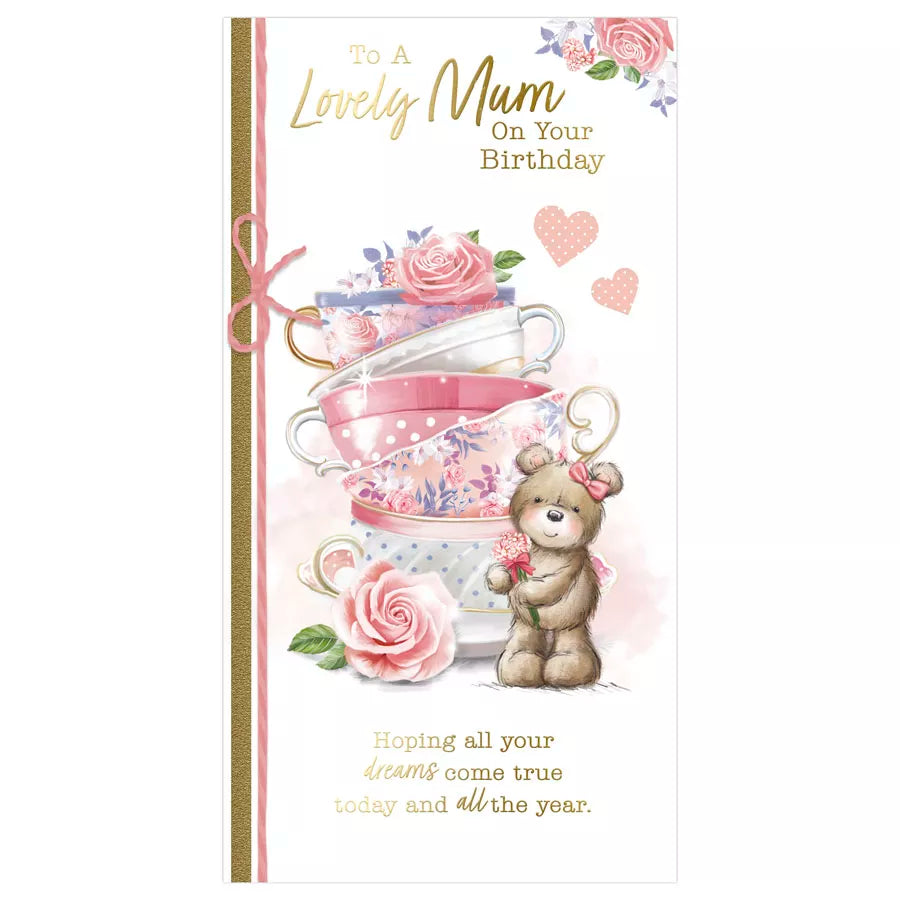to a lovely mum on your birthday card