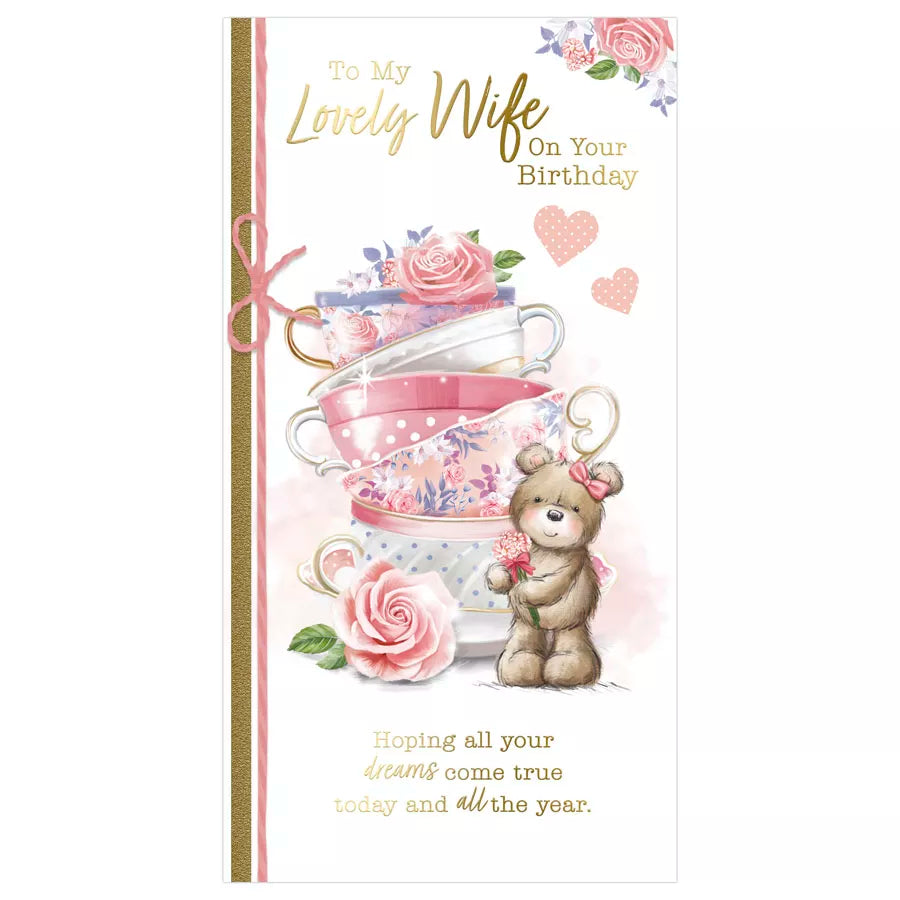to my lovely wife on your birthday card