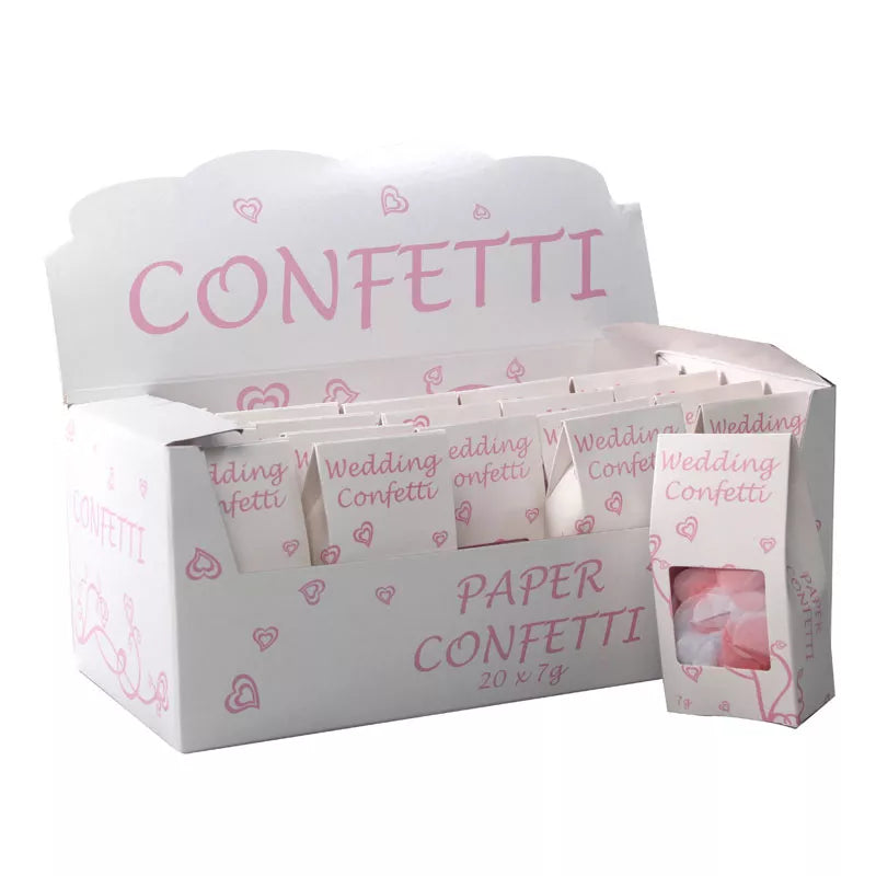 PINK & WHITE Biodegradable Wedding Throwing Confetti 3 packs