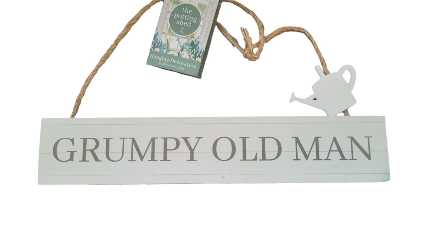 The Potting Shed Hanging Garden Signs 26cm Garden Shed grumpy old man