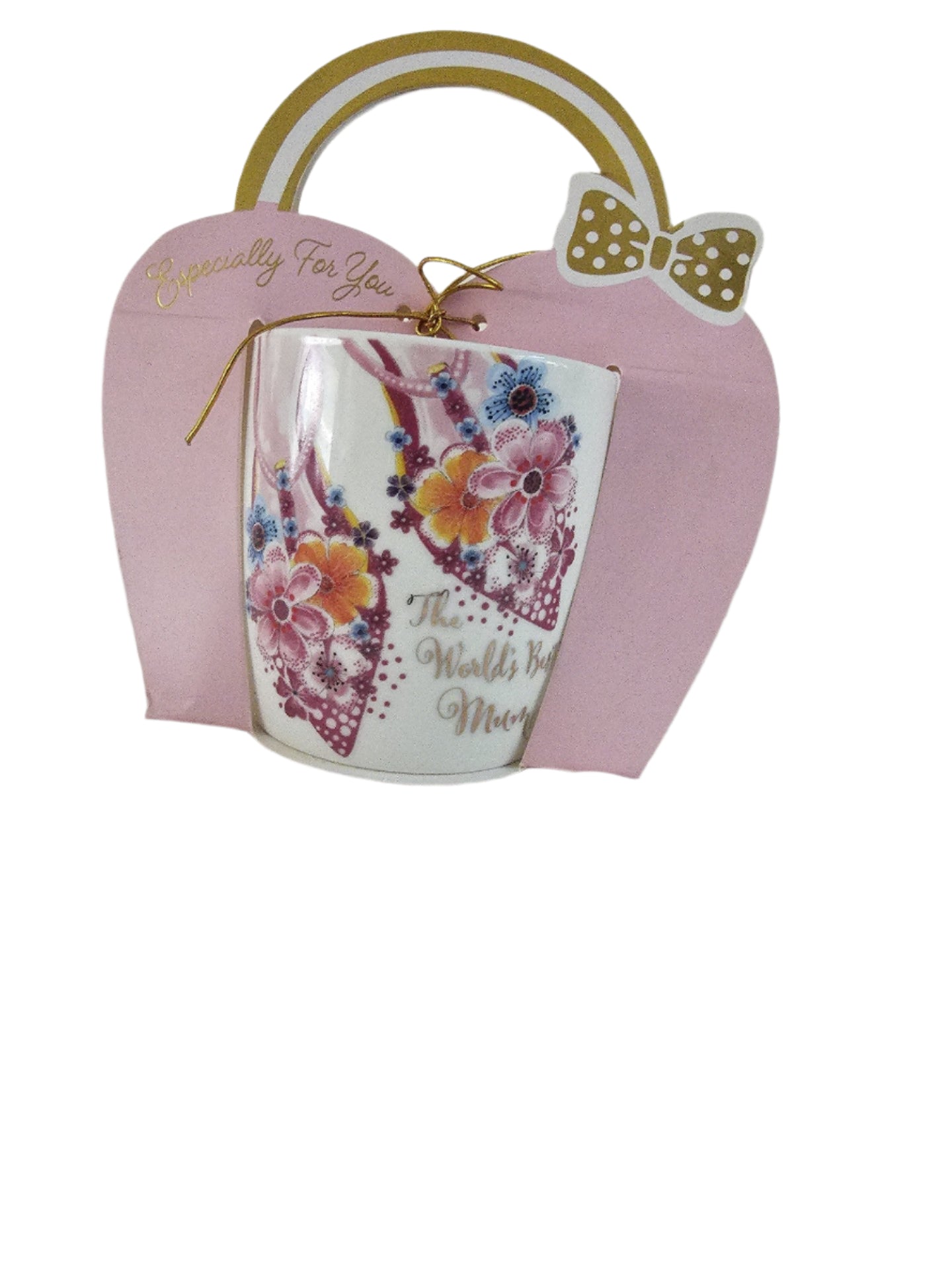 especially for you worlds best mum mug shoe flowers design