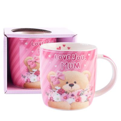 Bear With Floral Love You, Mum Mug 13.5oz