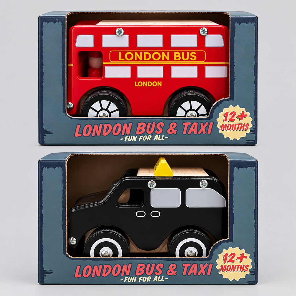 Retro Taxi & Bus set