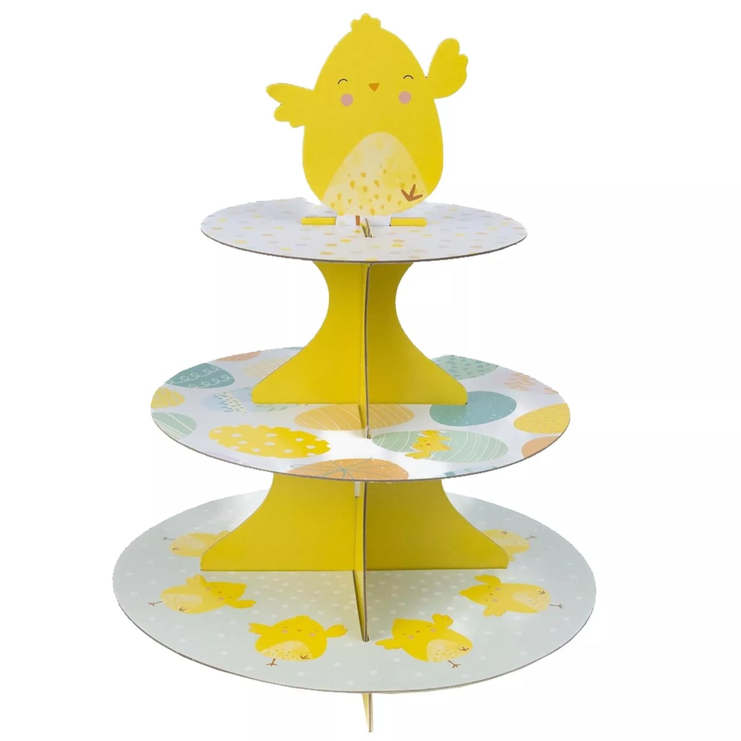 Easter 3 Tier Egg Cupcake Stand with Chick Topper