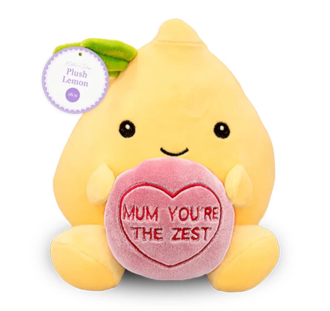 Swizzels Love Hearts 18cm Mum You're The Zest Lemon Plush Soft Toy