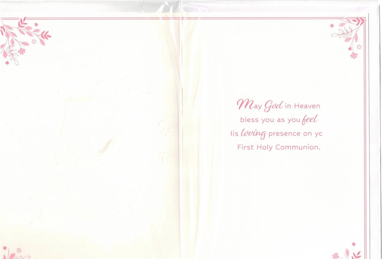 to a very special daughter on her first holy commumion card