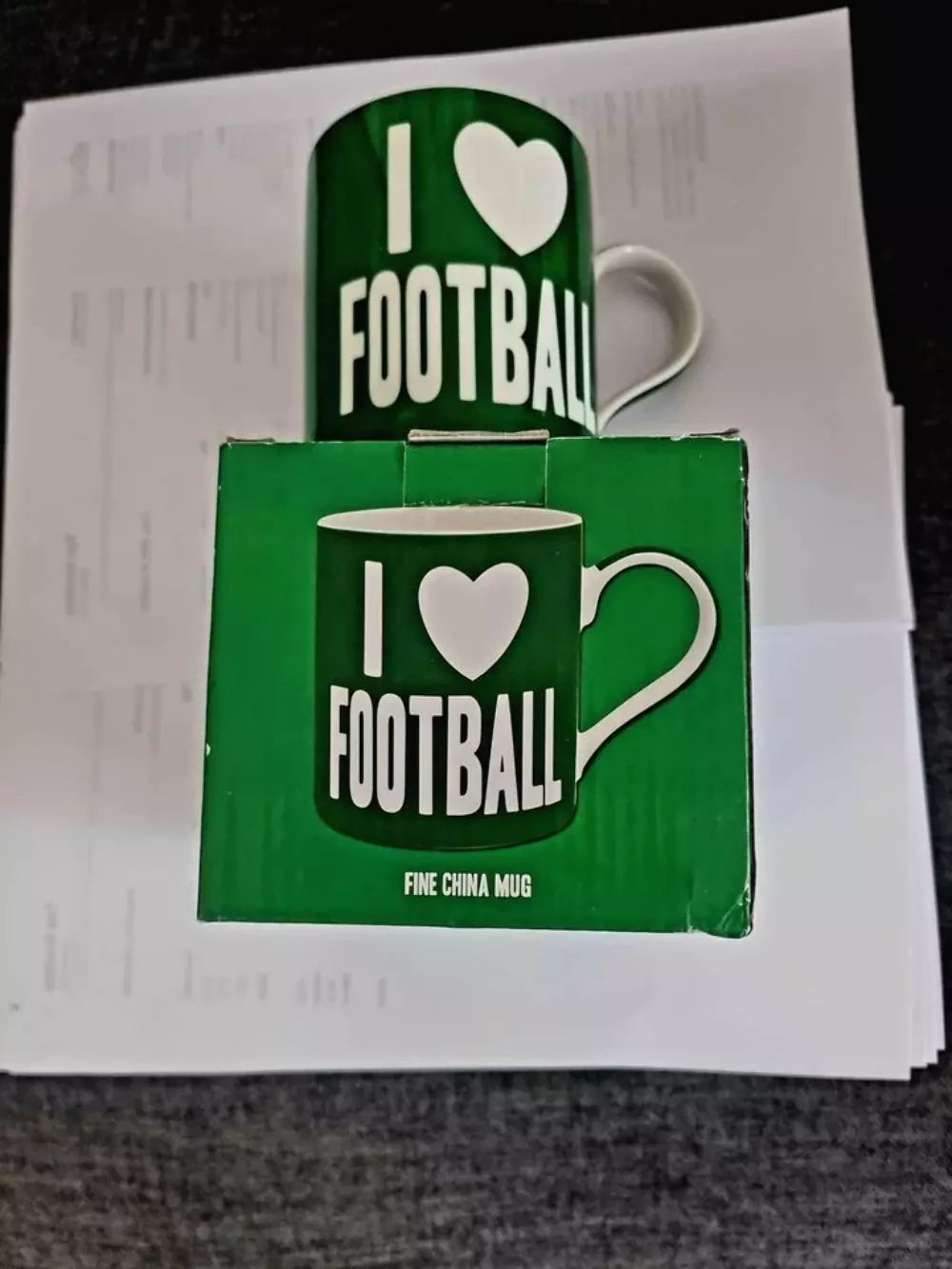 words wisdom i love football mug boxed