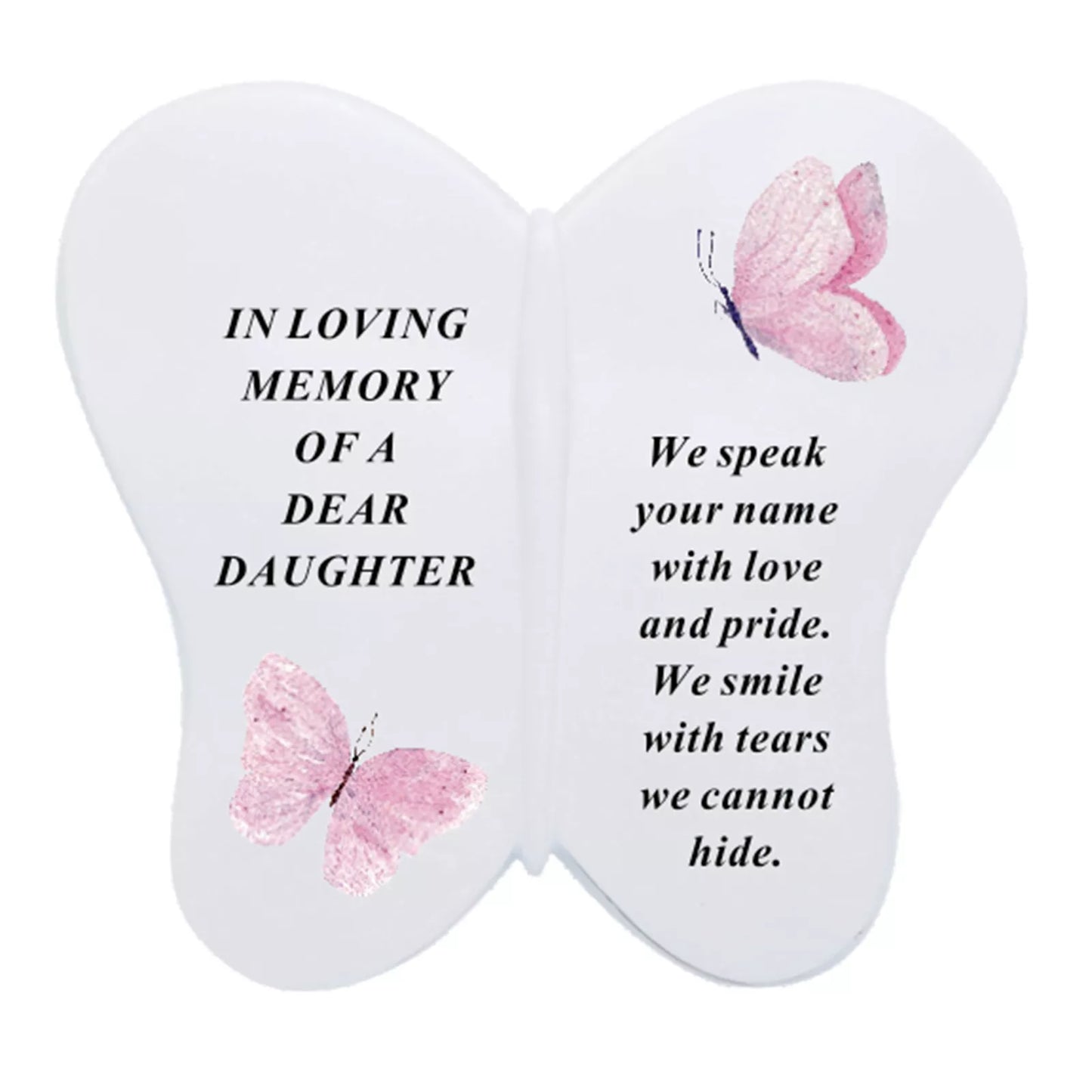 Memorial Butterfly Graveside Crem Remembrance Plaque Garden Tribute Grave Stone daughter