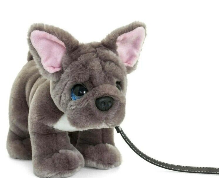 keel toys signature cuddle puppies french bulldog on lead 30cm
